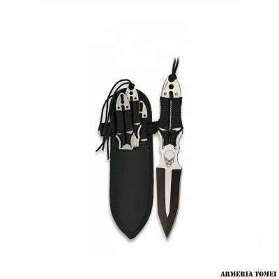 COLTELLO - ALBAINOX - SET 3 COLTELLI LANCIO CON FODERO TOTALE 17 cm
