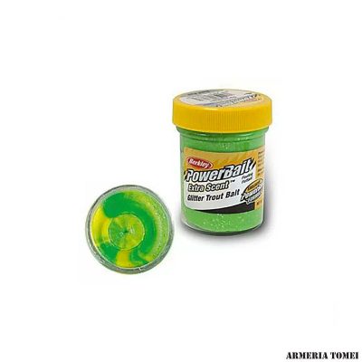BERKLEY - POWER BAIT EXTRA SCENT GLITTER FI. GREEN YELLOW