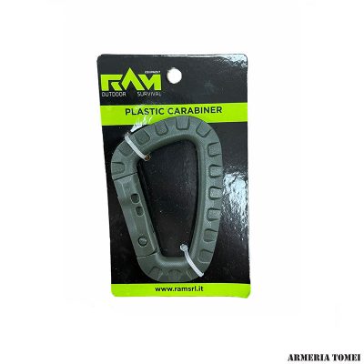 RAM OUTDOOR SURVIVAL - MOSCHETTONE ABS COL. VERDE MILITARE