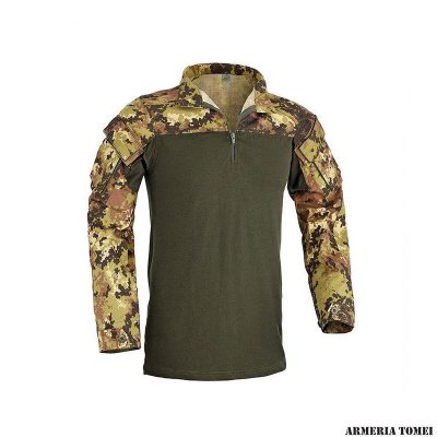 DEFCON 5 - COTTON COMBAT SHIRT ELASTICIZZATO COLORE Vegetato Italiano