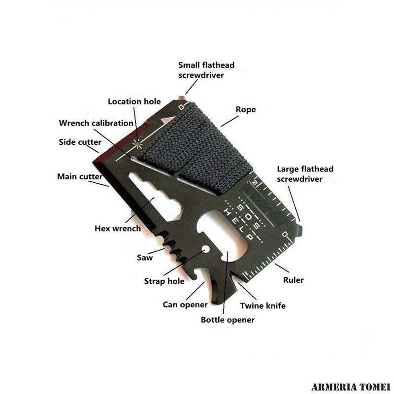 PIASTRINA SURVIVAL ACCIAIO