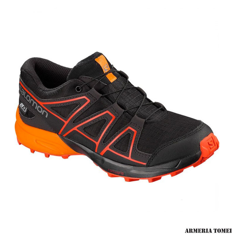 SALOMON - BIMBO/A - SPEEDCROSS CSWP J Black / Tangelo / Cherry Tomato