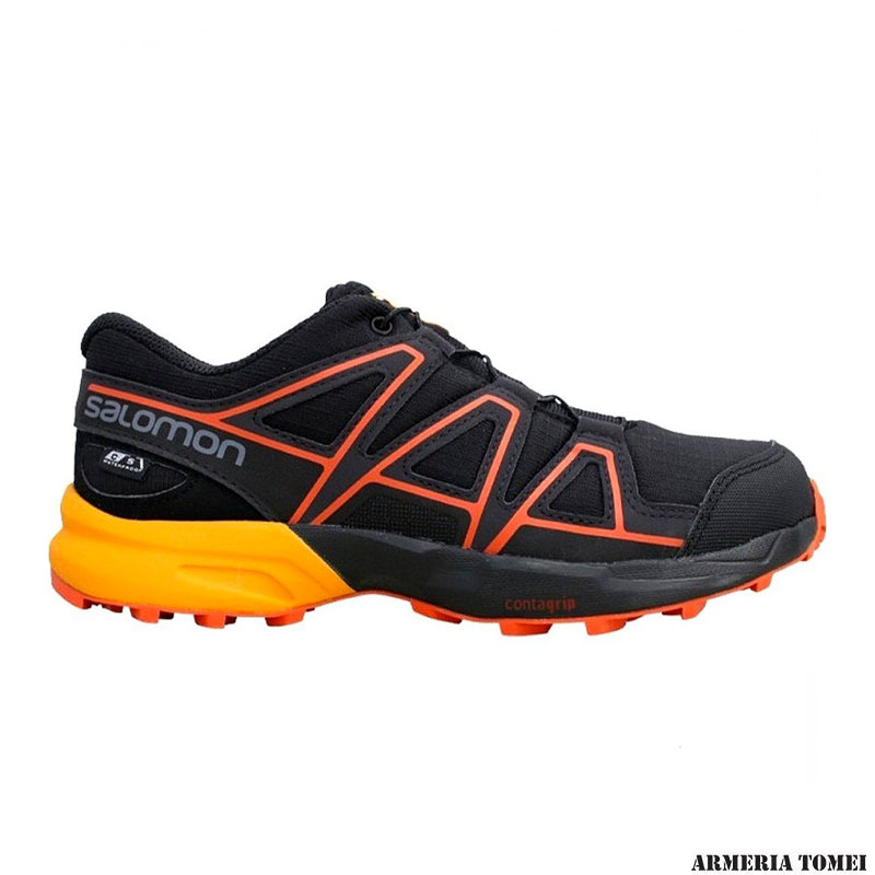 SALOMON - BIMBO/A - SPEEDCROSS CSWP J Black / Tangelo / Cherry Tomato - immagine 2