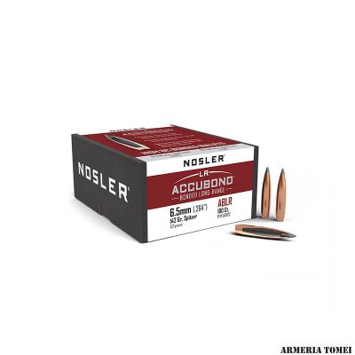 PALLE - NOSLER - ACCUBOND LR 6.5mm (.264") 142 Gr. Spitzer 9.2grams (100pz)