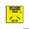PLACCA IN METALLO MAGNETICO WELCOME GAMBLER