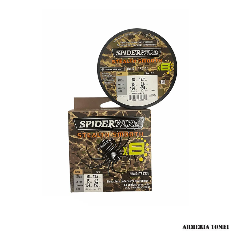 SPIDERWIRE - CAMO STEALTH SMOOTH X8 164YD MAX BREAK 28LB LB-TEST 15LB