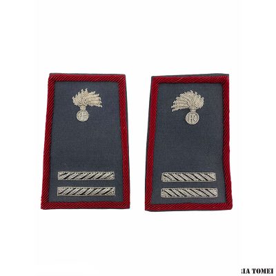 CARABINIERI - COPPIA TUBOLARI MARESCIALLO ORDINARIO RICAMATI IN CANOTTIGLIA