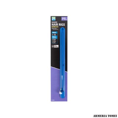 PRESTON - BANDED HAIR RIGS BARBLESS SIZE 12 REFLO POWER 38CM/15" (QTY 8)