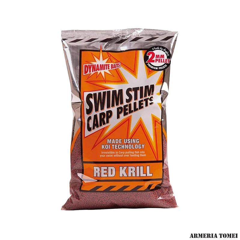 DYNAMITE - SWIM STIM CARP PELLETS - RED KRILL - 2 MM / 900 G