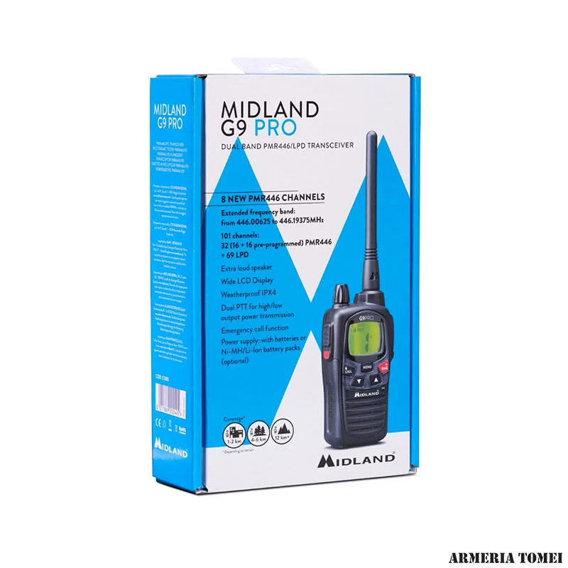 MIDLAND - G9 PRO DUAL BAND PMR446/LPD TRANSCEIVER - immagine 4