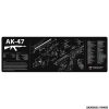 TAPPETINO – TEKMAT – BENCH MAT AK-47 BLACK 90x30cm