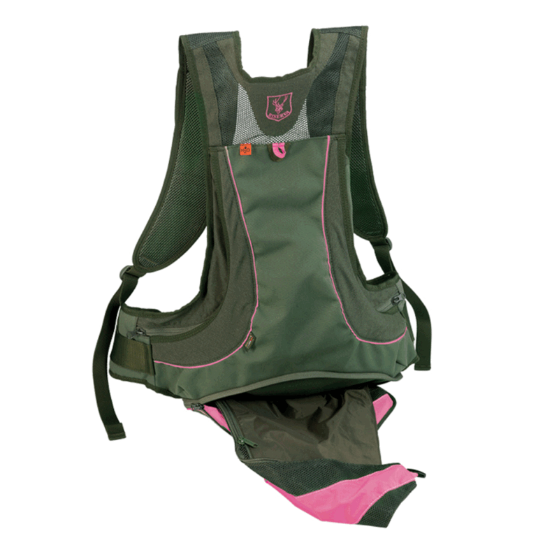 RISERVA - GILET CACCIA VERDE PROFILI MAGENTA TG. UNICA - immagine 3