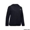 UNDER ARMOUR - DONNA - FELPA CON CAPPUCCIO WOVEN BRANDED FULL ZIP Black / Onyx White
