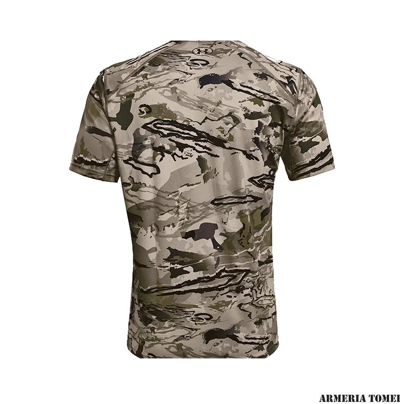 UNDER ARMOUR - UOMO - UA ISO-CHILL BRUSHLINE SS CAMO Barren Camo / Black-999 - immagine 2