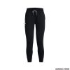 UNDER ARMOUR - DONNA - RIVAL FLEECE MESH PANT Black / White - 001