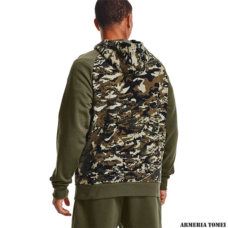 UNDER ARMOUR - UOMO - RIVAL FLC CAMO SCRIPT HD Marine OD Green / Onyx White - 390 - immagine 4