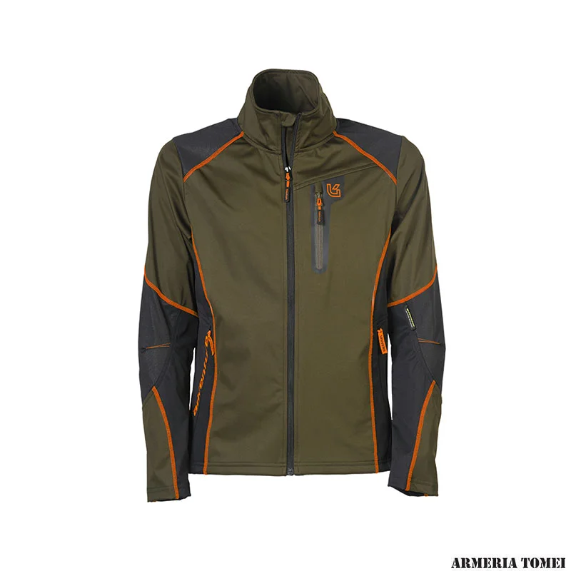 UNIVERS - CARDIGAN MICROSHELL U-TEX VERDE/ARANCIO