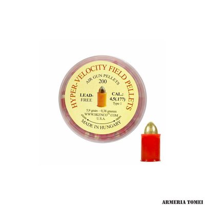 PALLINI ARIA COMPRESSA - SKENCO - HYPER VELOCITY FIELD PELLETS CAL. 4,5 (.177) 5,9grain - 0,38gramm (200 PZ)