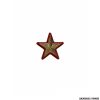 STELLE METALLO GRADO ORO BORDATO ROSSO CON VITI (COPPIA)