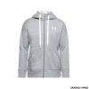 UNDER ARMOUR - DONNA - FELPA CON CAPPUCCIO RIVAL FLEECE FULL ZIP HO Steel Medium Heather / White - 035