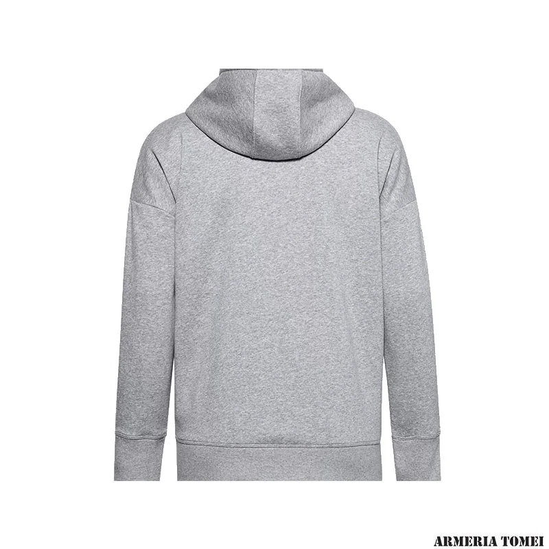 UNDER ARMOUR - DONNA - FELPA CON CAPPUCCIO RIVAL FLEECE FULL ZIP HO Steel Medium Heather / White - 035 - immagine 2