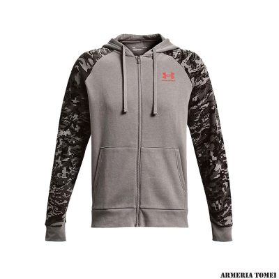 UNDER ARMOUR - UOMO - FELPA RIVAL FLEECE CAMO SCRIPT FULL ZIP