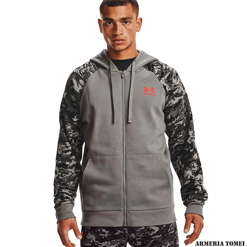 UNDER ARMOUR - UOMO - FELPA RIVAL FLEECE CAMO SCRIPT FULL ZIP - immagine 3