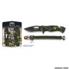 BARBARIC - COLTELLO CHIUDIBILE + PARACORD BUSSOLA,ACCIARINO,FISCHIETTO GREEN