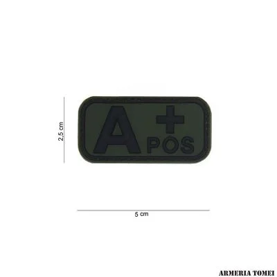 PATCH - 3D PVC A+ POSITIVO VERDE #13037