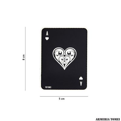 PATCH - 3D PVC ASSO DI PICCHE NERA #19014