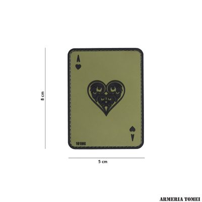 PATCH - 3D PVC ASSO DI PICCHE VERDE #19015