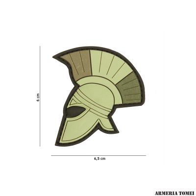 PATCH - 3D PVC ELMO SPARTANO VERDE #20033