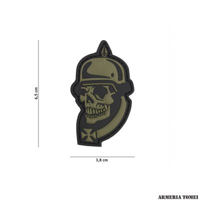 PATCH - 3D PVC WWII TESCHIO VERDE
