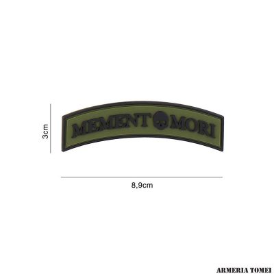 PATCH - 3D PVC MEMENTO MORI (TAB) VERDE #4097