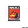 PATCH - 3D PVC BEWARE ANGRY BIRD #5121