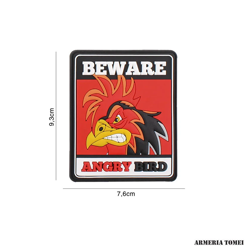 PATCH - 3D PVC BEWARE ANGRY BIRD #5121
