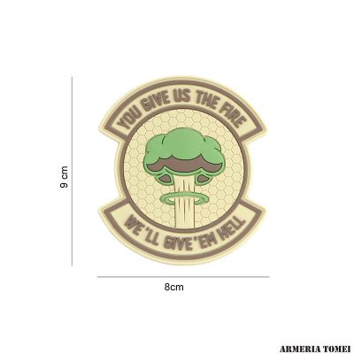 PATCH - 3D PVC WE GIVE 'EM HELL VERDE #8093