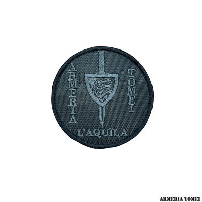 PATCH - ARMERIA TOMEI 8cm x 8cm NERO/GRIGIO SCURO (VELCRO)