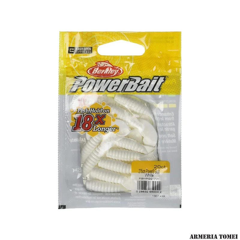 BERKLEY - POWERBAIT MICRO POWER GRUB 2"/5cm White (20PZ) - immagine 2