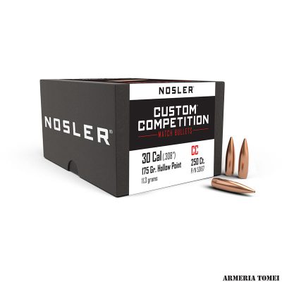 NOSLER - PALLE - CUSTOM COMPETITION 30 CAL (.308") 175GR HPBT / 11.3GR (250 PZ)