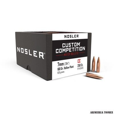NOSLER - PALLE - CUSTOM COMPETITION 7MM (.284") 168GR HPBT / 10.8GR (250 PZ) -53425
