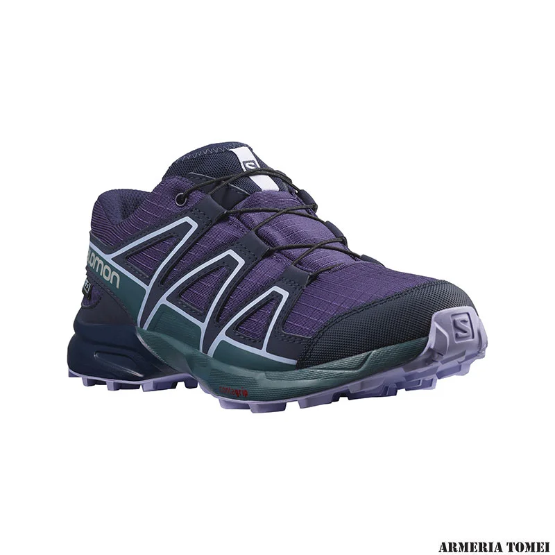 SALOMON - BIMBO/A - SPEEDCROSS CLIMASALOMON™ WATERPROOF J Grape Juice/Mallard Blue/Lavender - immagine 2