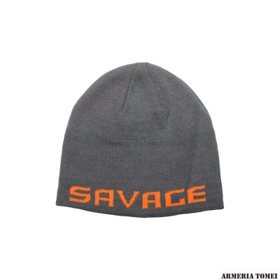 CAPPELLO - SAVAGE GEAR - LOGO BEANIE TG UNICA Rock Grey/Orange