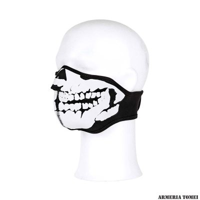 101 INC - MASCHERA MEZZO VISO IN NEOPRENE TESCHIO 3D