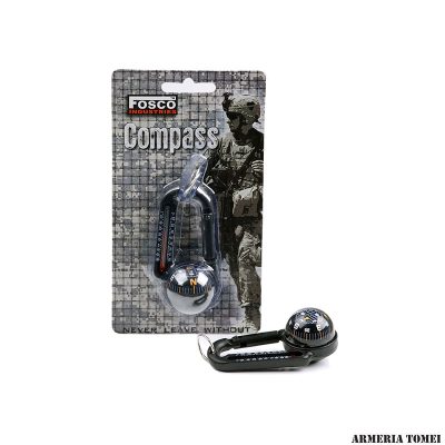 FOSCO INDUSTRIES - MOSCHETTONE CON BUSSOLA E TERMOMETRO