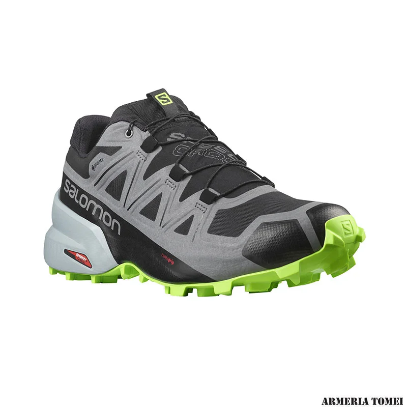 SALOMON - UOMO - SPEEDCROSS 5 GTX Black / Quiet Shade / Green Gecko - immagine 2