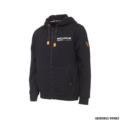 FELPA - SAVAGE GEAR - URBAN ZIP HOODIE Black Ink