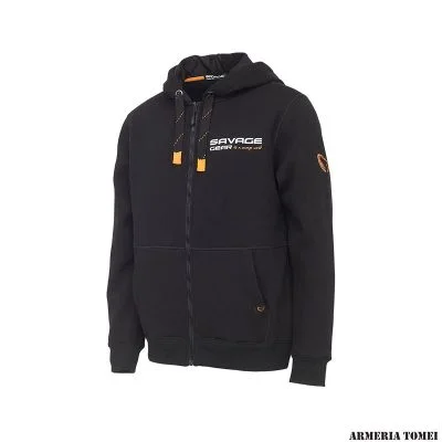 FELPA - SAVAGE GEAR - URBAN ZIP HOODIE Black Ink
