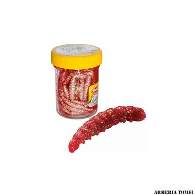 BERKLEY - POWERBAIT SPARKLE HONEY WORM Red/Scales (55 PZ)