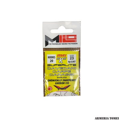 MILO - CARBON 110 SUPERLITE SERIES "K" 20 HOOKS / SIZE 23 dg 0,007
